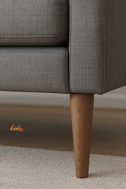 GLASWEN 2 Pieces Wooden Legs 15 cm Walnut M8 Screwed Connection Apparatus Cabinet Furniture Sofa Sofa Support Leg