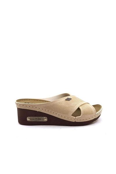 ARYAN 55-753 Γυναικείες καθημερινές παντόφλες Ortho Pedic Wedge Heel
