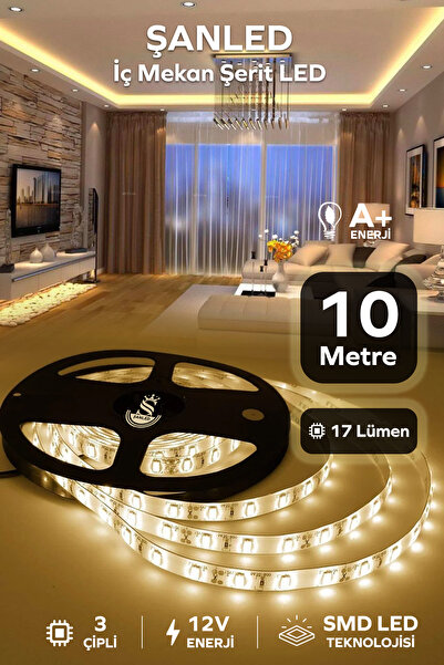 ŞANLED 3 Çipli Iç Mekan Şerit Led Tüm Mekanlar-(trafosuz) 5,10,20,30,40,50,100m