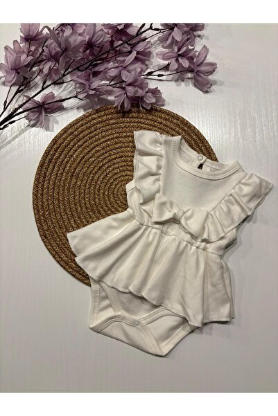 Laresse Kız Bebek Fiyonklu Çıtçıtlı Bandanalı Elbise