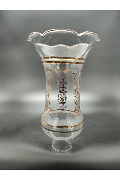 KUĞULU Lamba Camı. Şeffaf, Altın Yaldızlı.( E.14)