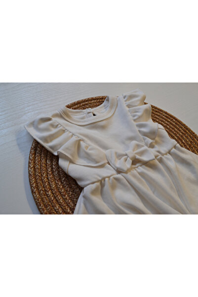 Laresse Kız Bebek Fiyonklu Çıtçıtlı Bandanalı Elbise