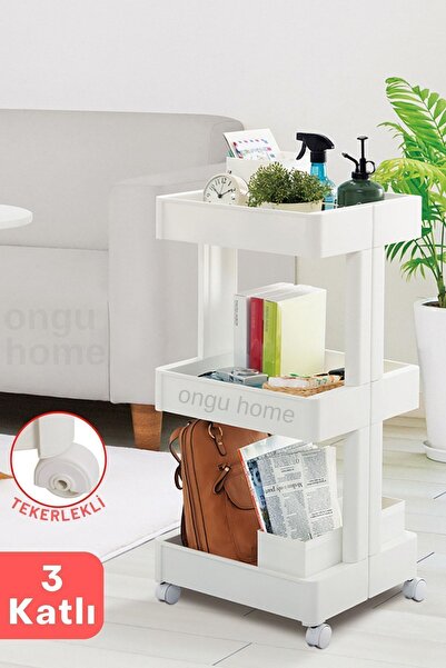 ongu home 3 Katlı Big Oyuncak Rafı Oyuncak Dolabı Çok Amaçlı Raf Düzenleyici