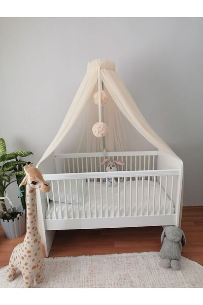 Afacanroom Bebek Beşik Cibinliği Tül Sineklik İvory Beige