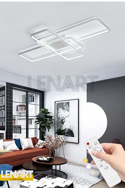 Lenart Lighting Large Case High Illuminated 3 Layer Chandelier Remote Controlled Chandelier 3 Color Illuminated Ceiling Led Chandelier