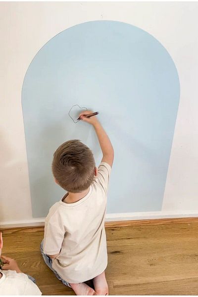 MagPlay Tabla Magnetica Adeziva de Perete pentru Copii 60x100 cm – Scris, Desen, Joc Educativ – Albastru Sky