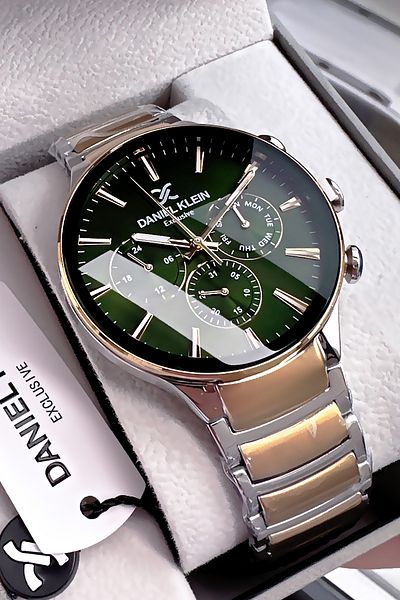 Daniel Klein Exclusive Men's Wrist Watch 3 Atm Waterproof Two Colors Steel Band Gift Bracelet Dke2115C1