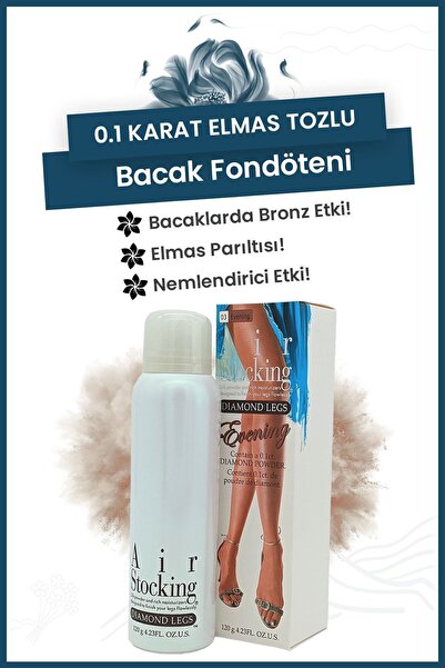 Air Stocking Premier Silk Vücut Sprey 0.1 Karat Elmas Tozlu Bronzlaştırıcı Et...