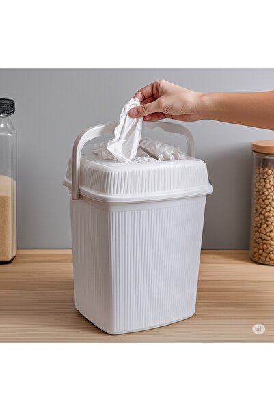 ASlife Home Carry-On Kitchen Bathroom Trash Can 5 Liters