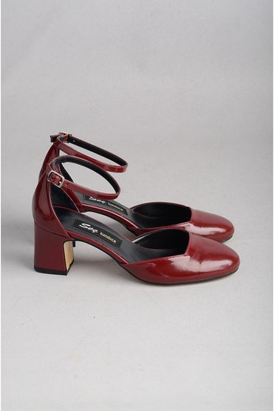 SEÇ KUNDURA Seç 8355 Heeled Shoes (Heel Height: 6 cm) Claret Red Patent Leather