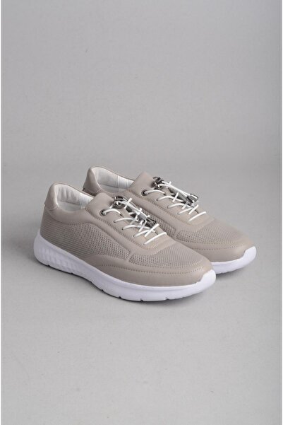 SEÇ KUNDURA Seç N111 Genuine Leather Women's Sports Shoes Stone