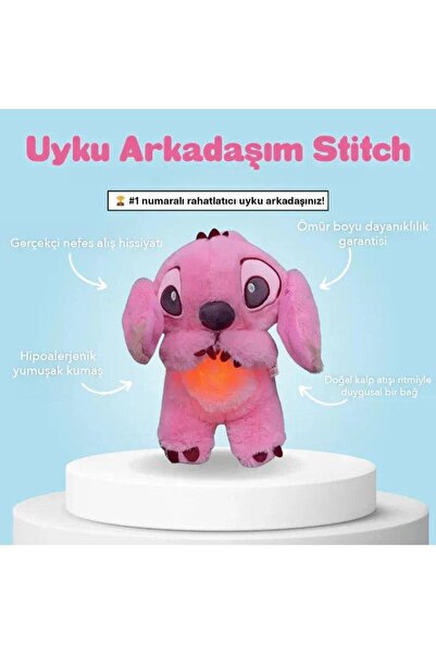 Meanyou Nefes Alan Peluş, Uyku Arkadaşım Stitch Mavi Ve Pembe, Oyuncak Ayıcık, Peluş Oyuncak