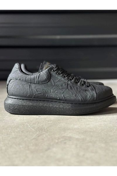 aradimtaradim Knack High Sole Casual Παπούτσια 044 Μαύρη Μαύρη Σόλα (Με σχέδιο)