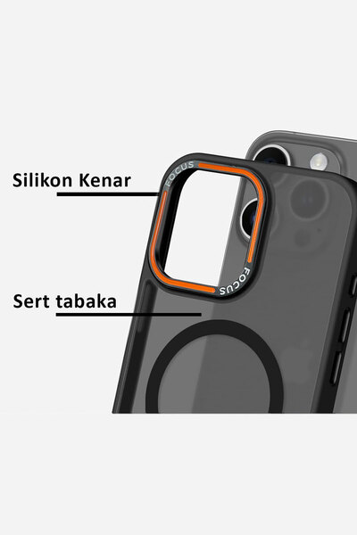 CEPSTOK Apple iPhone 16 Pro Açık Mavi Kılıf Magsafe Wireless Şarj Özellikli Mat Silikon Kapak