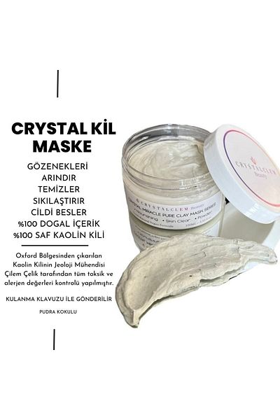 Crystalclem Beauty Powder Scented Clay Mask - Purifying, Revitalizing and Nourishing