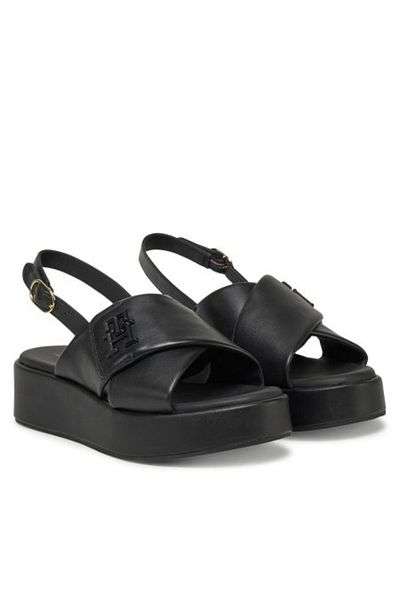 Tommy Hilfiger Th Logo Hw Padded Leather Sandal