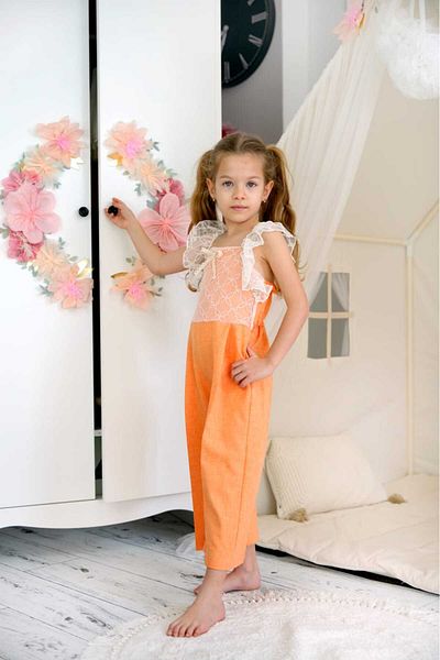 KALİNKA KİDS WEAR Girl's Lace Detailed Jumpsuit