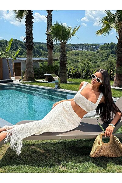 Puella Pareo Beach Suit with Tassel Skirt