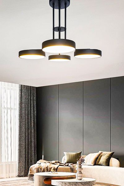 Fer Avize Mango Led Chandelier Modern Head Energy Saving Decorative 3 Colors Light Living Room Kitchen Children's Room