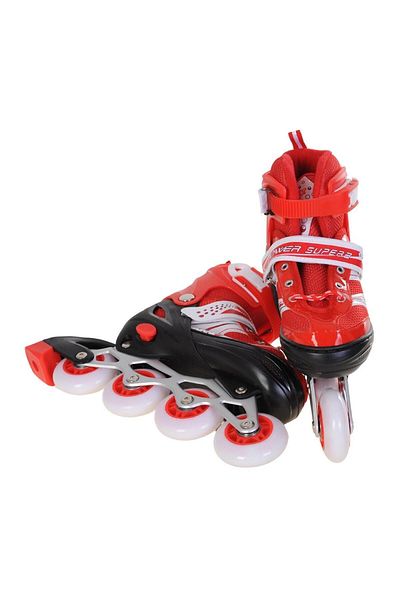 hak-iş oyuncak 35-38 Metal Red Skates with Bag Front Wheel Light