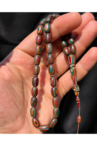 Erbab i Kehribar Kafur Ağacı Usta İşçilikli Tesbih - El Yapımı ve Şık Tasarım