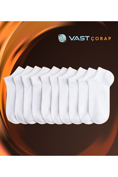 Vast White Booties Socks 10 Pairs Economic Package
