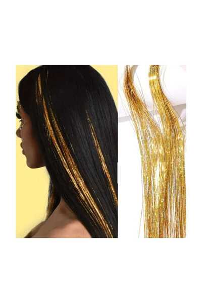 ŞIK VE MUTLU Glitter Gold Long Hair Glitter