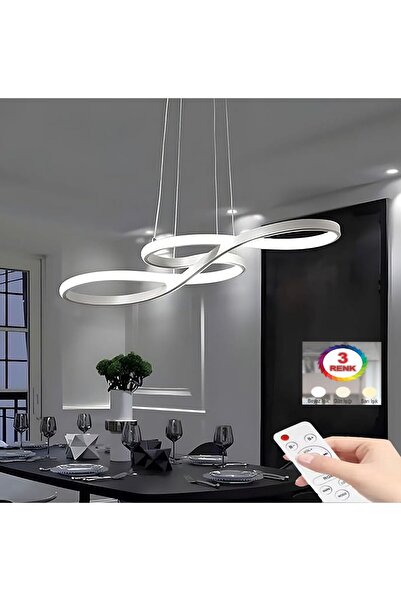 İstanbul Avize İstanbul Avize Nota Gümüş Kumandalı Lüx Led Modern Ledli Avize