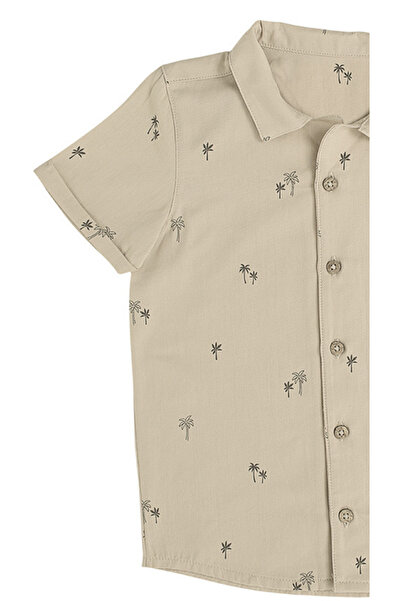 Kyron Boy's Patterned Short Sleeve Shirt and Shorts Set