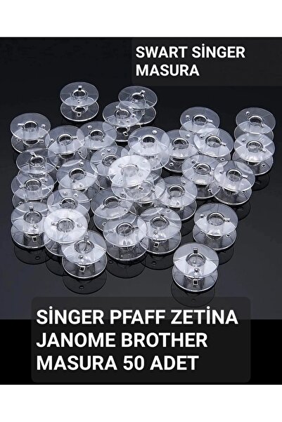 Swart SİNGER PFAFF ZETİNA JANOME BROTHER 50 ADET MASURA
