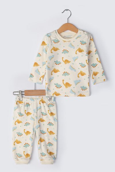 Minibess 100% Cotton 2-Piece Printed Baby Pajama Set 3 - 24 Months