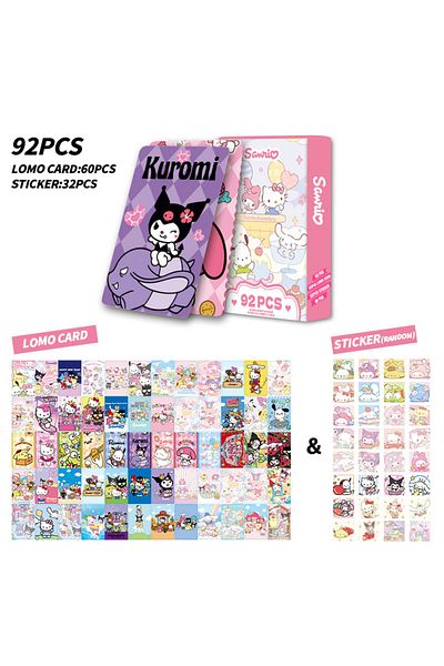 Choice Collection 60pcs Boxed Sanrio Hello Kitty Cinnamonroll Kuromi Game Interactive Card Cartoon Anime Pe