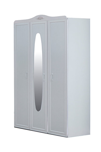 benim odam Isabella 3 Kapılı Ayna Kapaklı Dolap Genç / Çocuk Odası 302