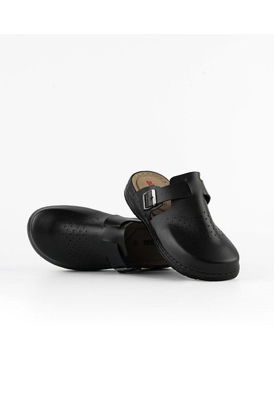 DR KLOMPA Men's Slippers Ms106 Black Fanetta Orthopedic Sabo Slippers