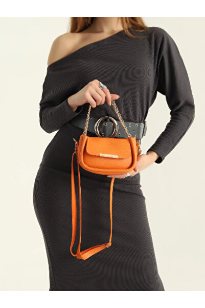 Shoebuo Geantă de umăr pentru femei, cu curea de lanț, din piele moale, geant...