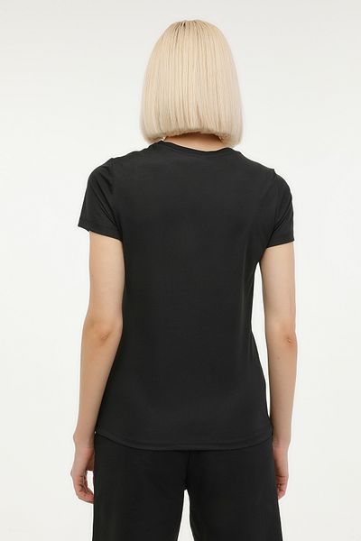 Kinetix Tricou W-sn230 Basic Pes C Gât Siyah Kadın Kısa Kol