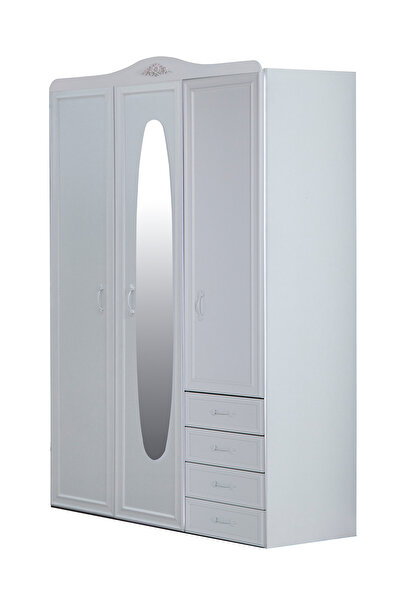 benim odam Isabella 3 Kapılı Çekmeceli Ayna Kapaklı Dolap Genç / Çocuk Odası 308