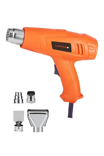 Lawazim منفاخ حراري بقوة ١٦٠٠ واط - درجتي حرارة، لإزالة الطلاء والورنيش، مع ٤...