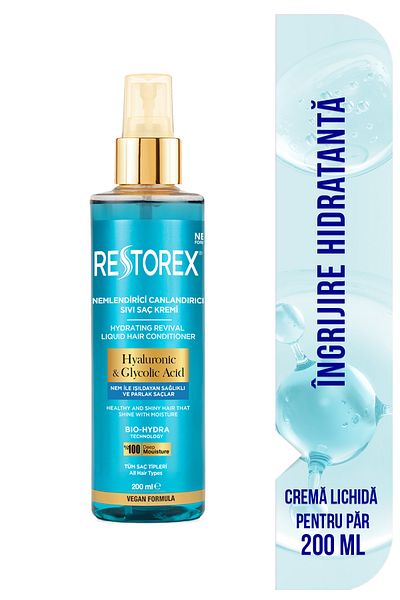 Restorex Balsam de păr lichid hidratant - fără acid hialuronic și acid glicolic! 200 ml