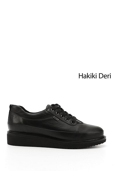 GÖNDERİ(R) Pantofi de damă din piele naturală cu talpă cu pană cu șireturi