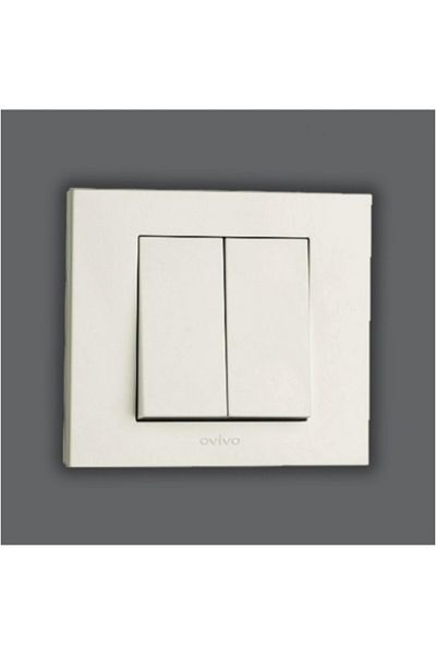 Tenda Ovivo Grano White Commutator Double Switch Frame Included*