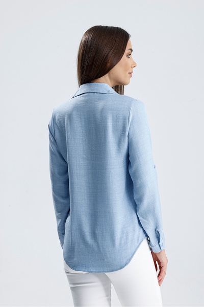 Sienza | Γυναικείο πουκάμισο oversized Basic - Άνετο και άνετο μακρυμάνικο πουκάμισο με κουμπιά