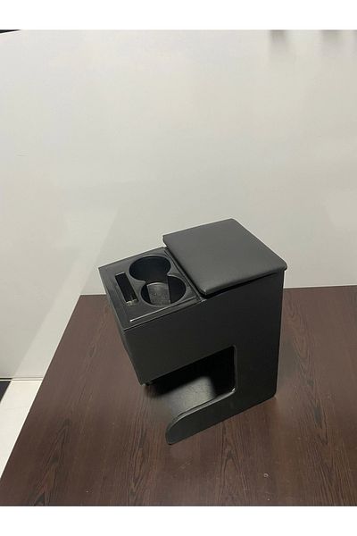 NAZ OTO DİZAYN Auto Armrest Double Cup Footed Without Punching Practical MDF Production 13.5 Cm Model Between Two Feet