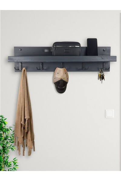 Kozan Duvar Askılığı Doğal Ahşap Estetik Ve Işlevsel Raf Tasarım