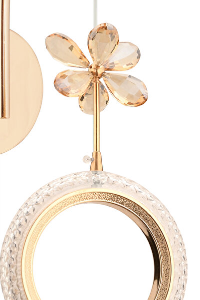 İstanbul Avize Halka Aplik Tekli Gold Aplik