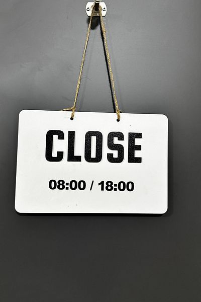 lina hobby Wooden Open / Closed (Open / Close) Sign - Double Sided Shop Door Board (30X20 cm)