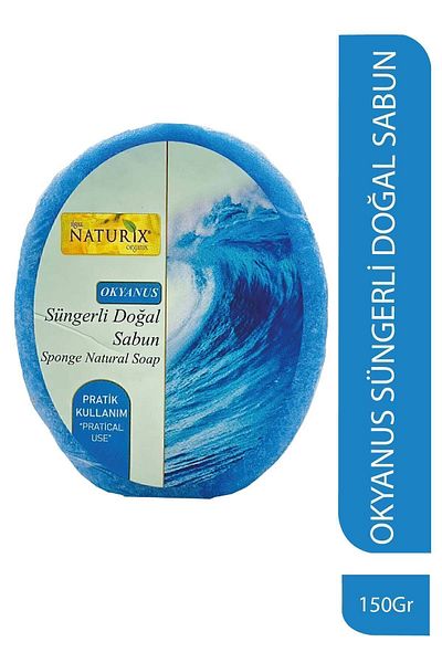 Naturix Ocean Sponge Soap 150 Gr |   Purifying Soap with Peeling Effect