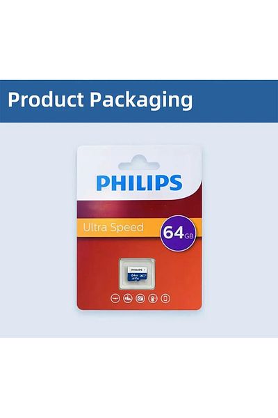 Philips 64 Gb Ultra Speed ​​A1 V30 Micro Sd Memory Card (100 Mb/S Speed)