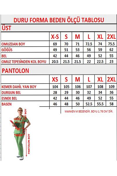 BEDUCA Red Lycra Collar Eyelet Nurse Uniform Set, Esthetician and Beauty Center Outfit