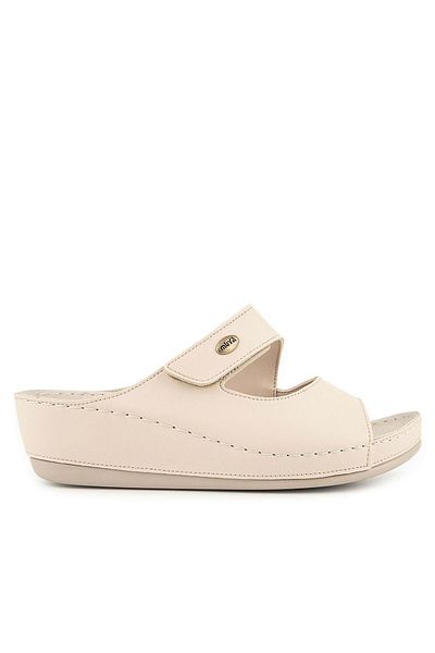 Muya New Anatomical Sole Gel Supported Heel Spur Four Seasons Women's Slippers Cream